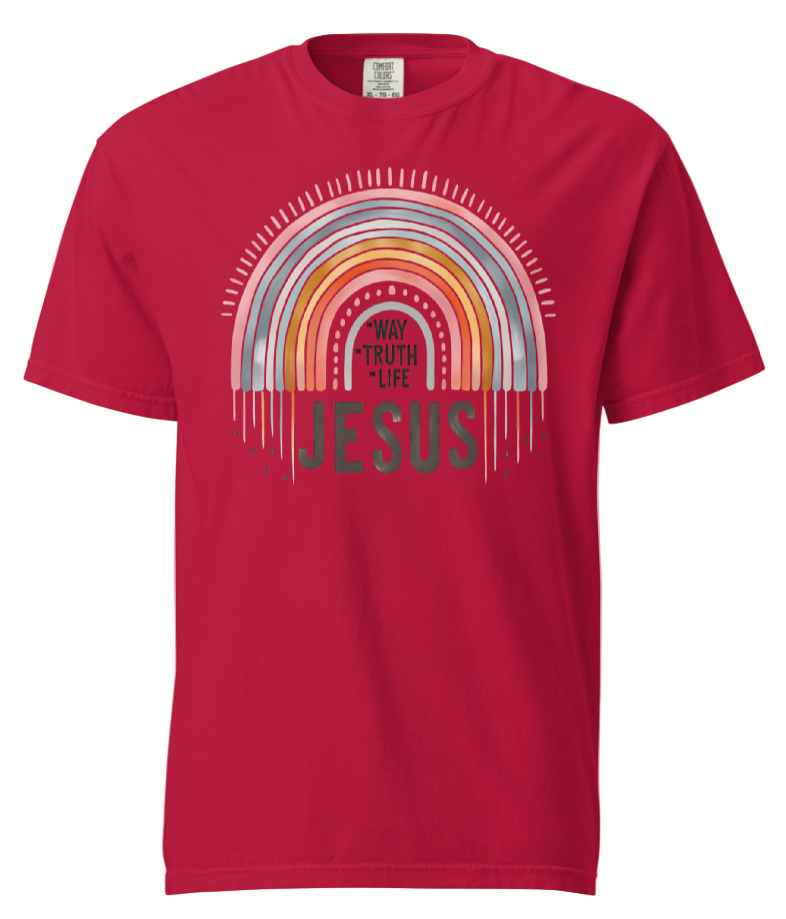 Jesus, way truth life rainbow