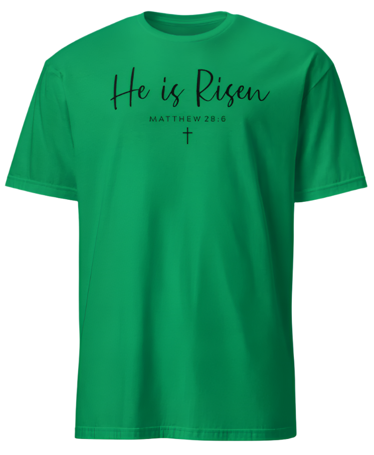 HE IS RISEN (black print)
