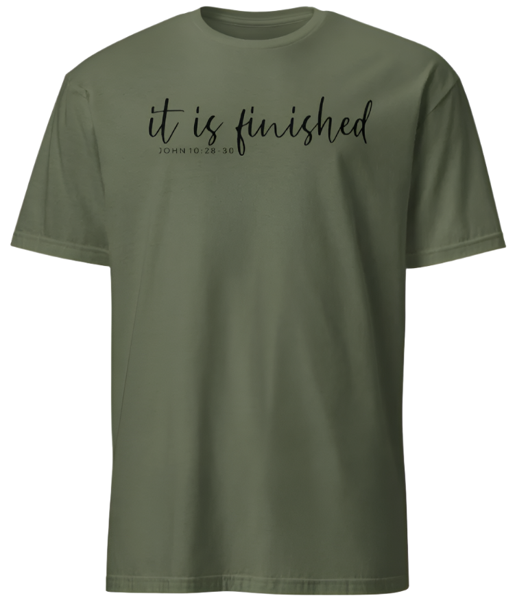 IT IS FINISHED (black print)