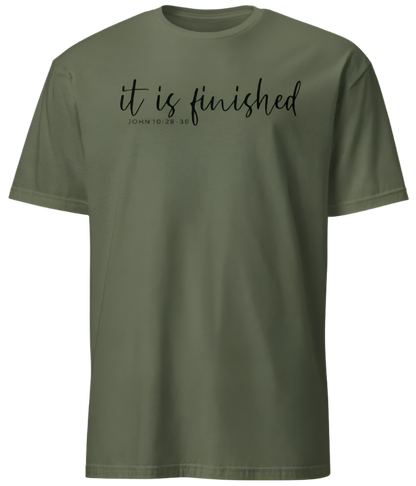 IT IS FINISHED (black print)