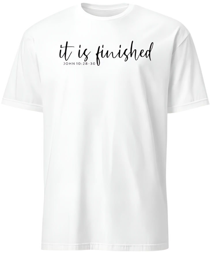 IT IS FINISHED (black print)