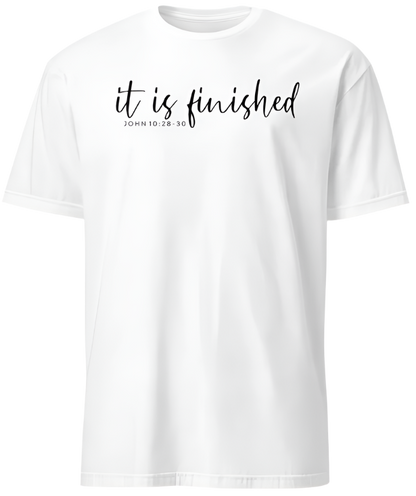 IT IS FINISHED (black print)