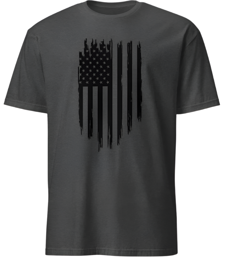 July 4th Black Distressed American Flag 02