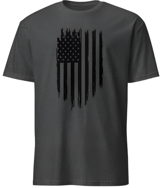 July 4th Black Distressed American Flag 02