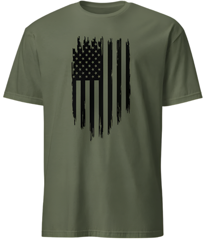 July 4th Black Distressed American Flag 02