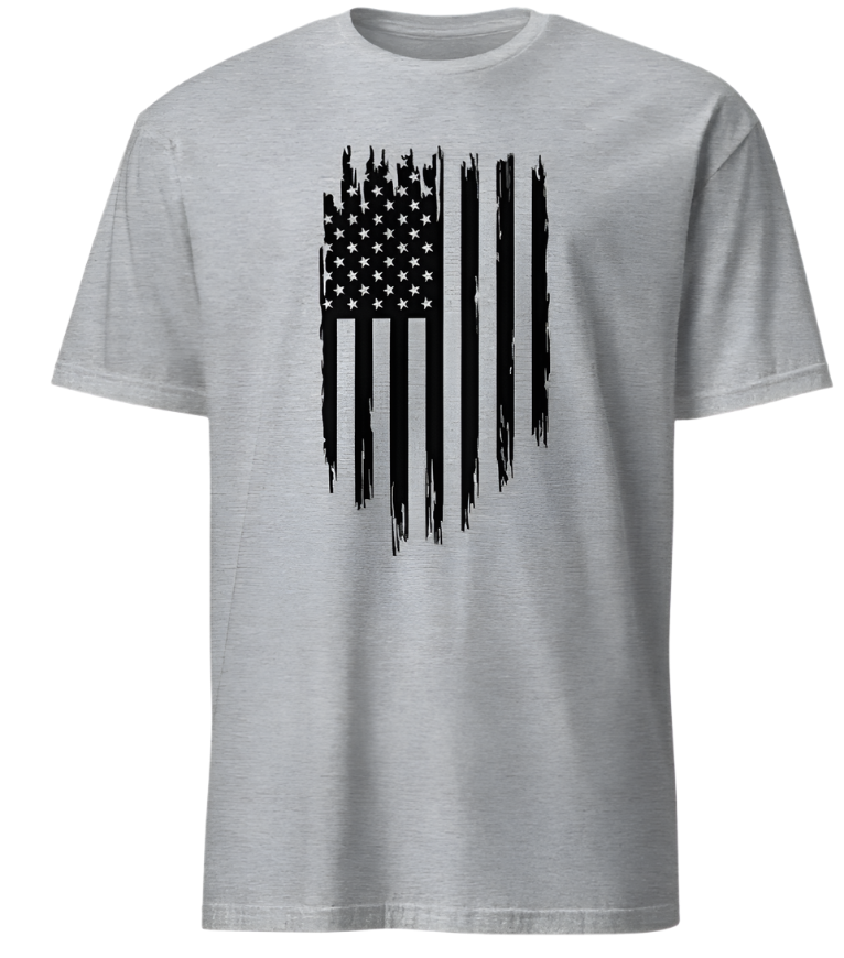 July 4th Black Distressed American Flag 02
