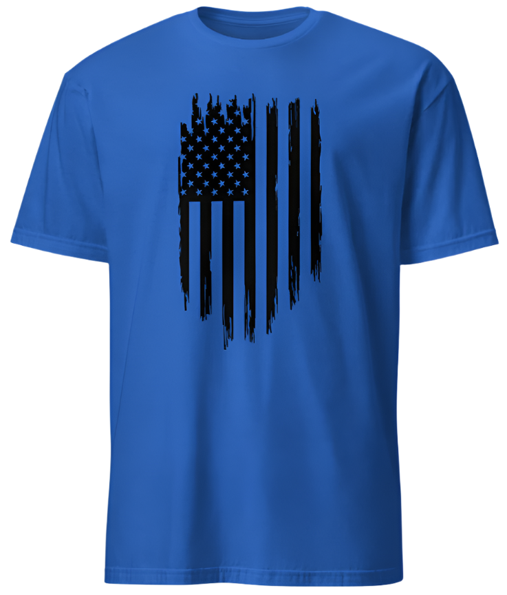 July 4th Black Distressed American Flag 02