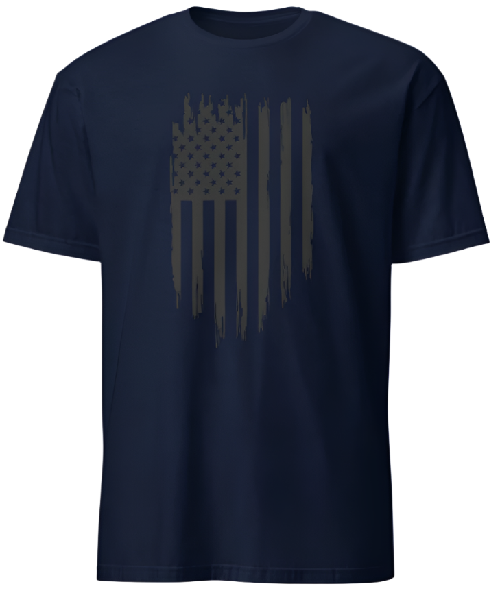 July 4th Black Distressed American Flag 02