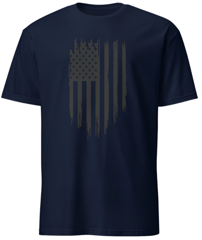 July 4th Black Distressed American Flag 02