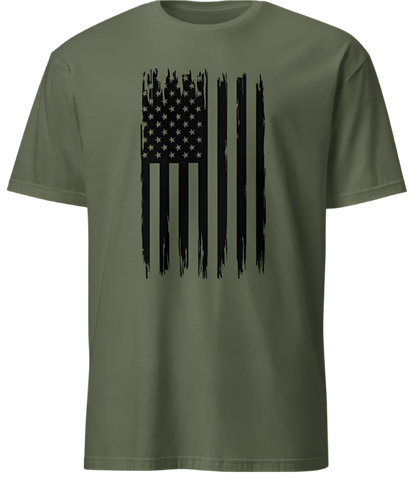 July 4th Black Distressed American Flag 03