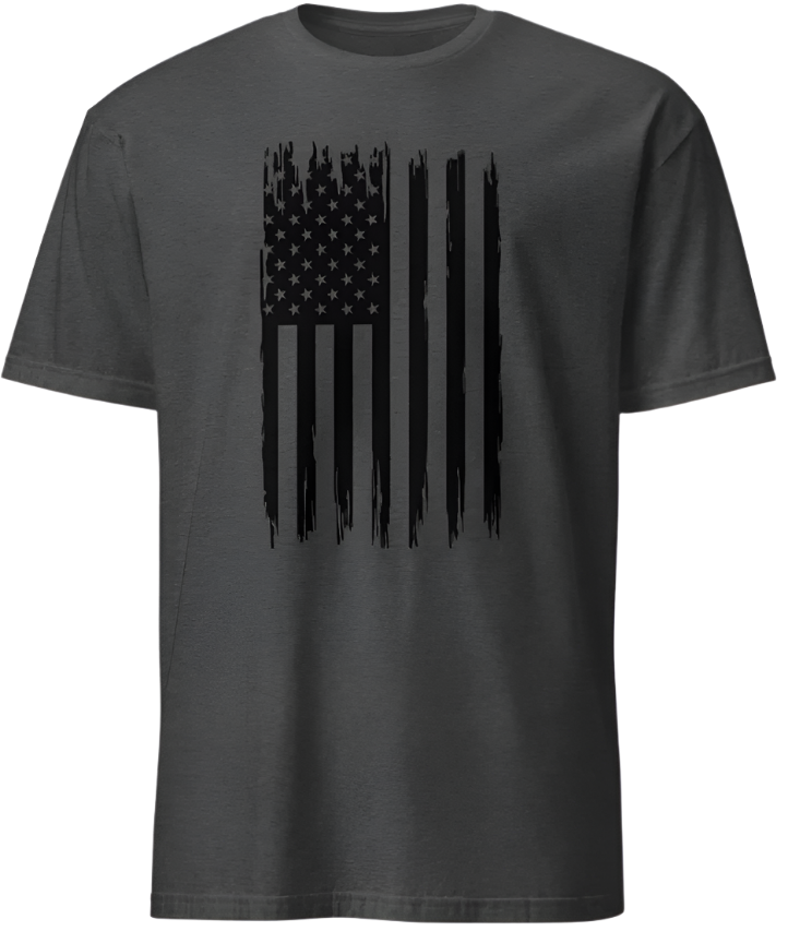 July 4th Black Distressed American Flag 03