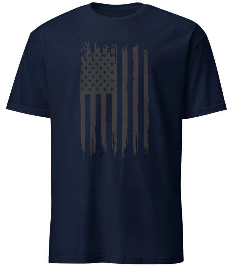 July 4th Black Distressed American Flag 03