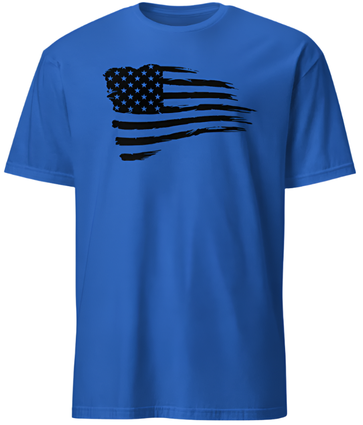 July 4th Black Distressed American Flag 01