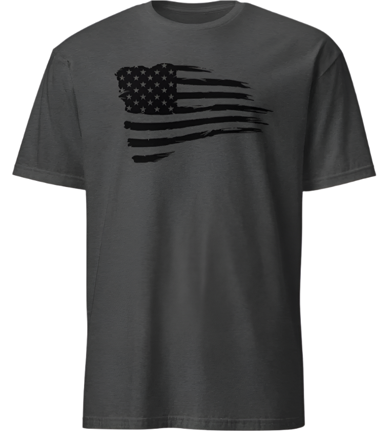 July 4th Black Distressed American Flag 01