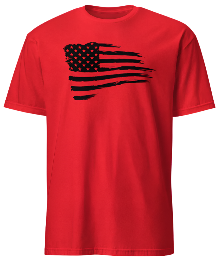 July 4th Black Distressed American Flag 01
