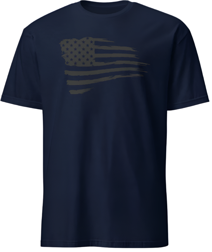 July 4th Black Distressed American Flag 01