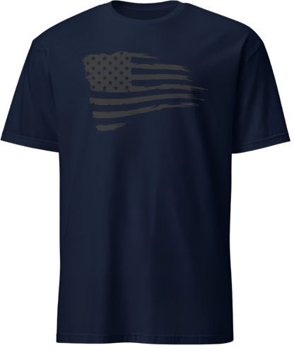 July 4th Black Distressed American Flag 01