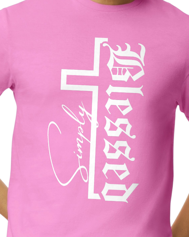 SIMPLY BLESSED! (white print)