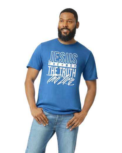 JESUS THE WAY THE TRUTH THE LIFE (white print)
