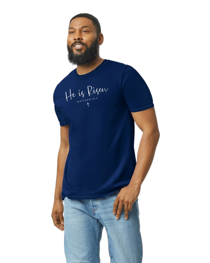 HE IS RISEN (white print)