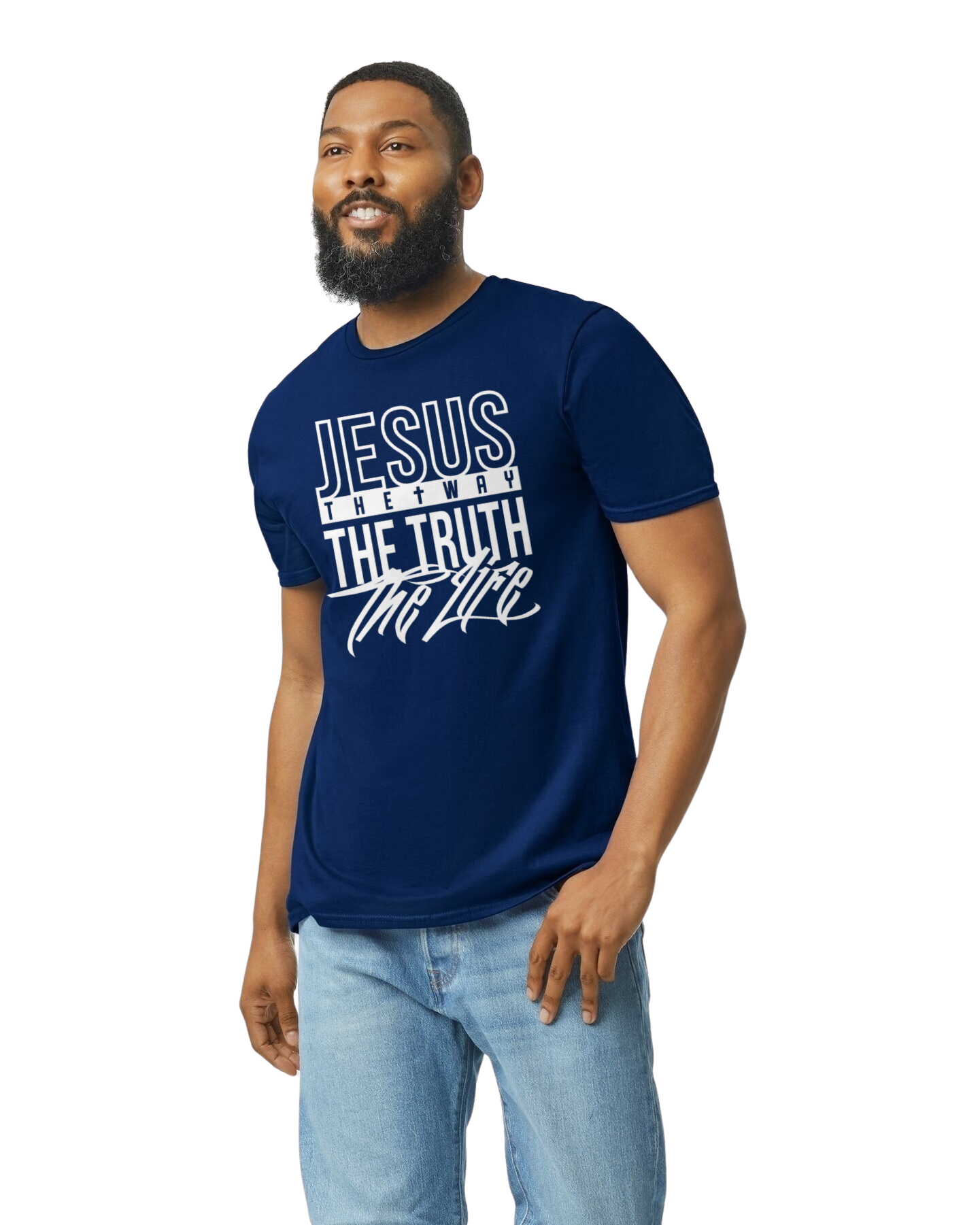 JESUS THE WAY THE TRUTH THE LIFE (white print)