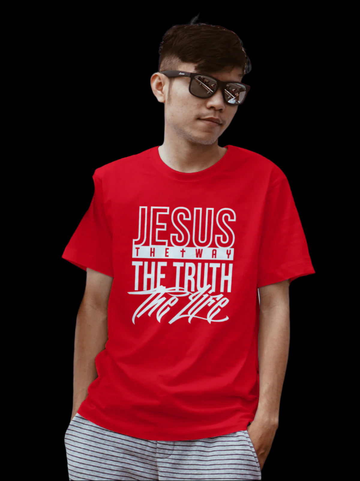 JESUS THE WAY THE TRUTH THE LIFE (white print)